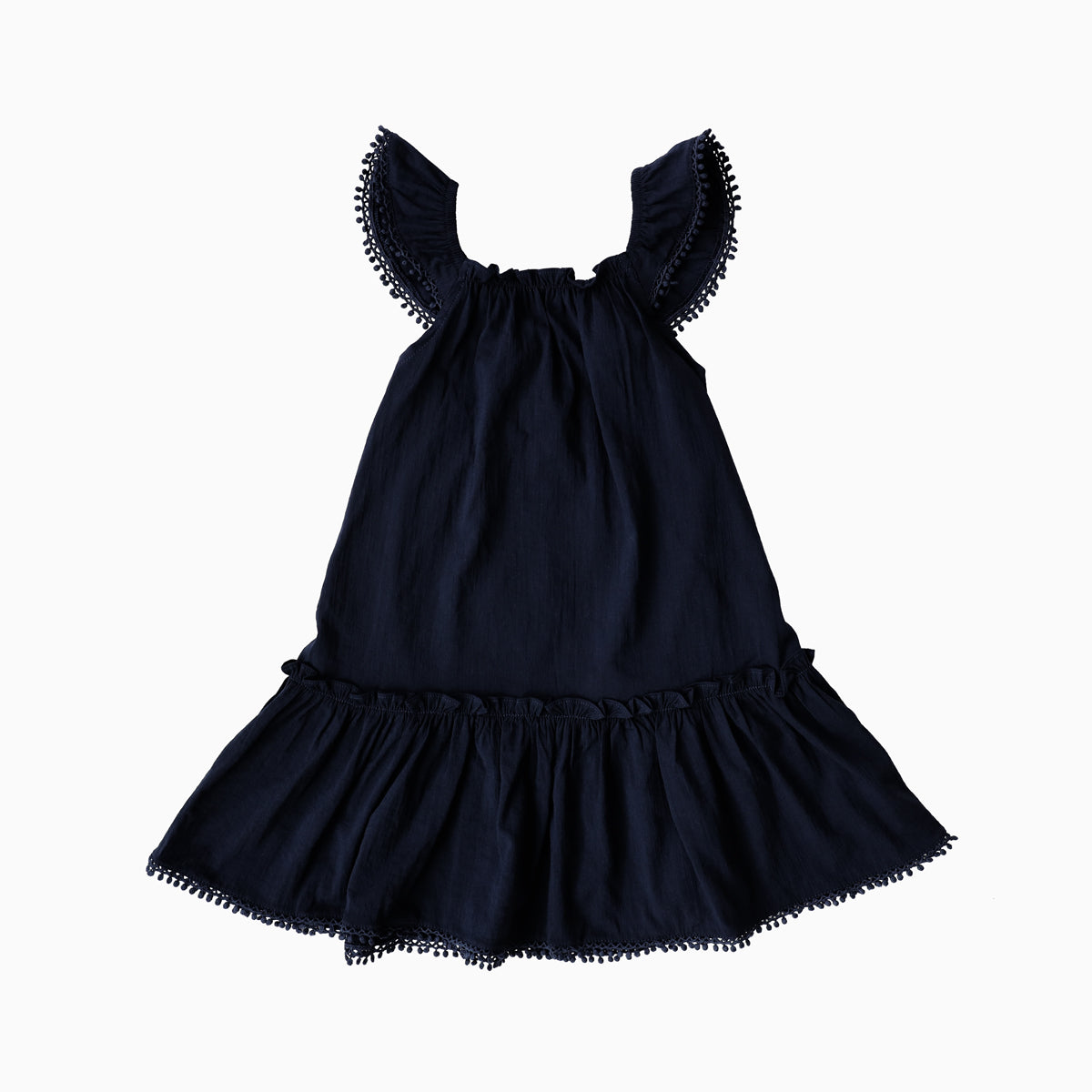 Resort Series - Girls Ruffled Sundress in Navy by Le Petit Society — image 2
