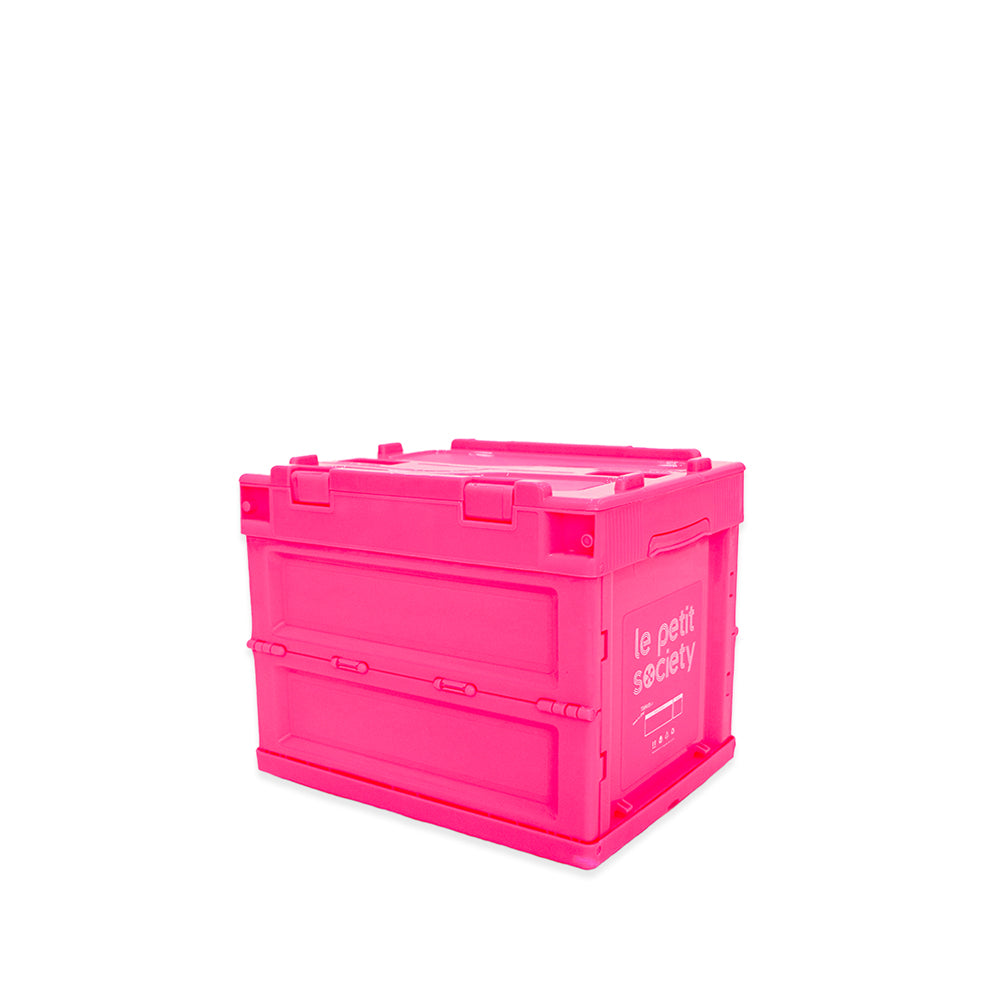 Collapsible Storage Crate (Small) in Neon Pink by Le Petit Society — image 2