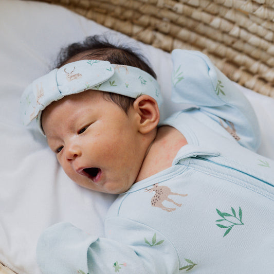 Organic Baby Headband in Deer Print by Le Petit Society