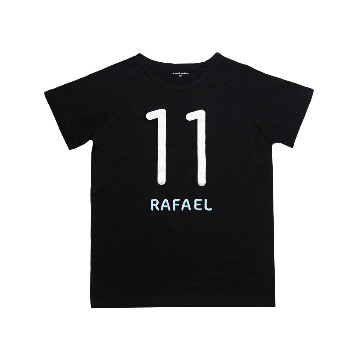 Number 11 Tee in Black/Silver by Le Petit Society — image 3