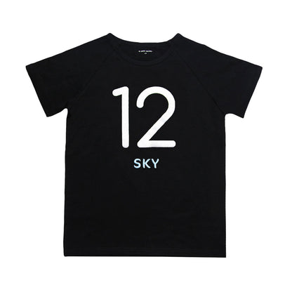 Number 12 Tee in Black/Silver by Le Petit Society — image 3