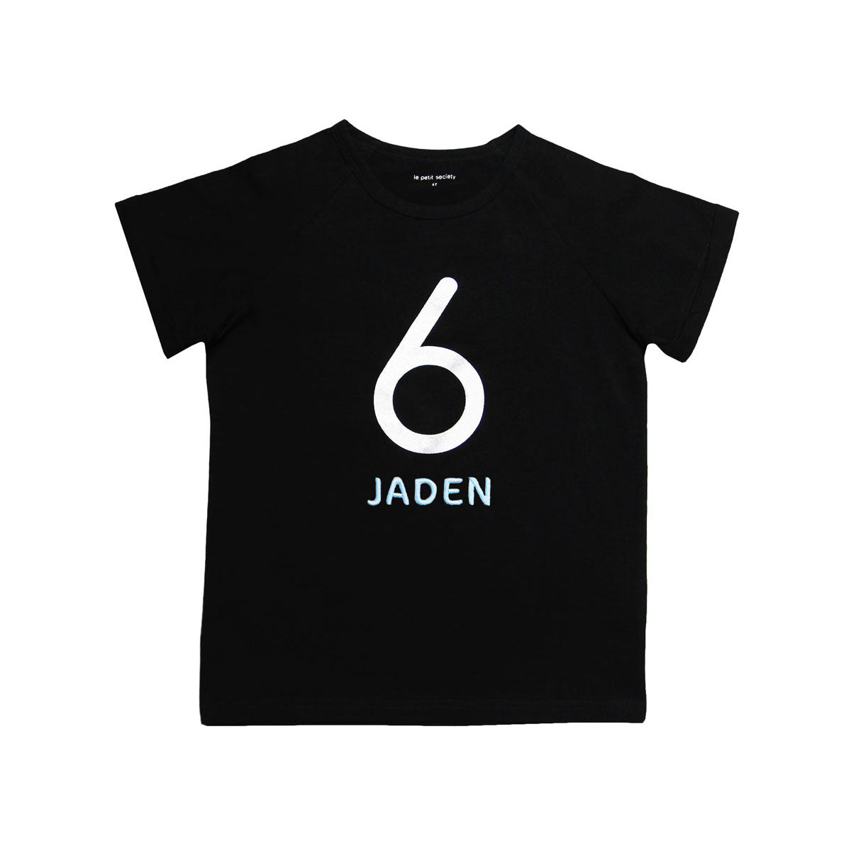 Number 6 Tee in Black/Silver by Le Petit Society — image 3