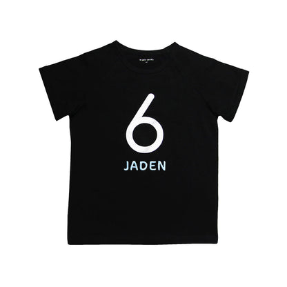 Number 6 Tee in Black/Silver by Le Petit Society — image 3