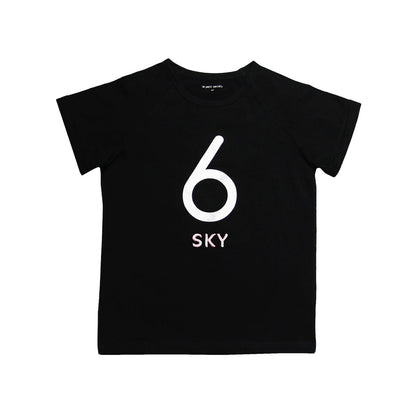 Number 6 Tee in Black/Silver by Le Petit Society — image 2