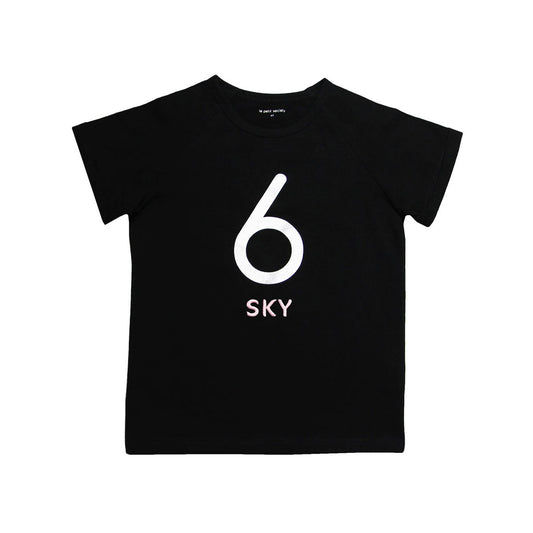 Number 6 Tee in Black/Silver by Le Petit Society — image 2