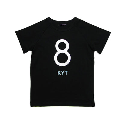 Number 8 Tee in Black/Silver by Le Petit Society — image 3