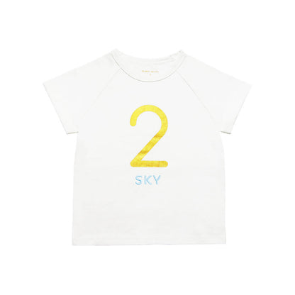 Number 2 Tee in White/Gold by Le Petit Society — image 3