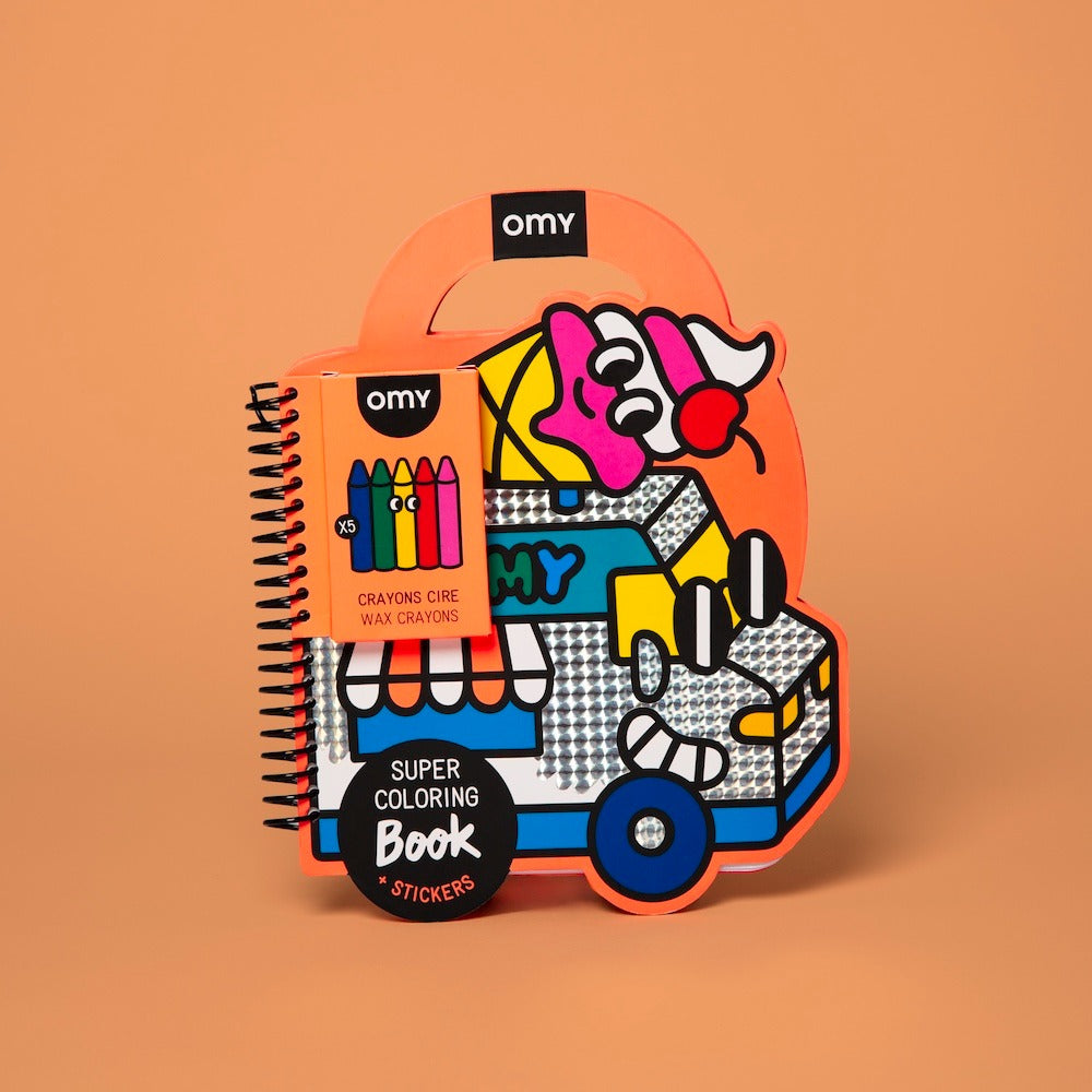 Super Colouring & Stickers Book - Yummy by OMY