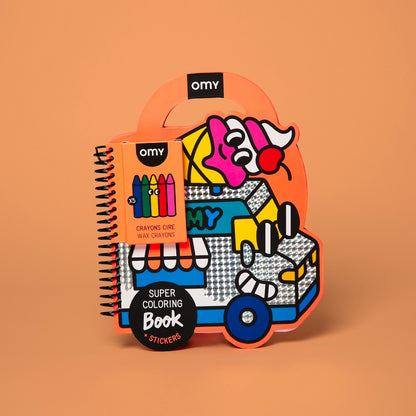 Super Colouring & Stickers Book - Yummy by OMY