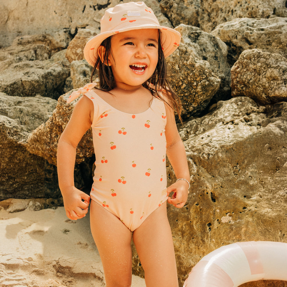 One Piece Swimsuit in Cherry Print by Le Petit Society — image 2