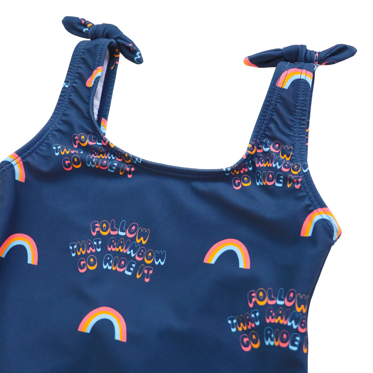 One Piece Swimsuit in Rainbow Print by Le Petit Society — image 3