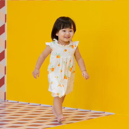 Mandarin Orange Series - Baby Girl Cheongsam in White by Le Petit Society — image 7