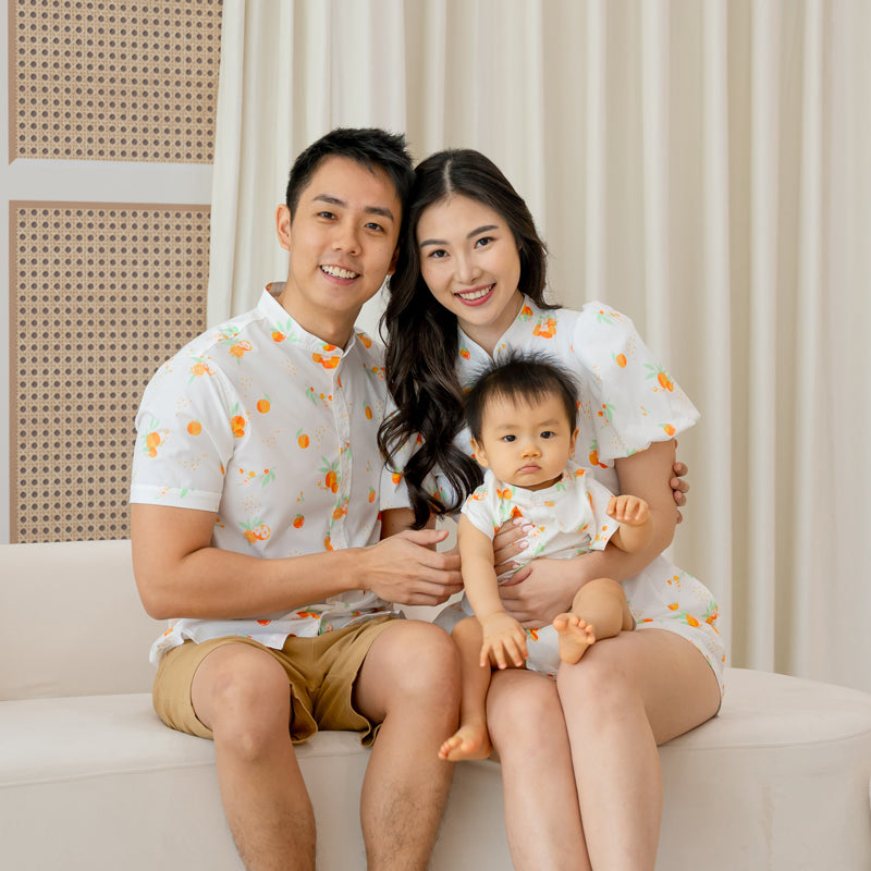 Mandarin Orange Series in Men’s Shirt In White (Classic Fit) by Le Petit Society — image 4