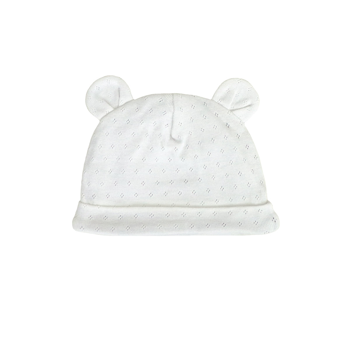 Organic Baby Bear Hat in Grey by Le Petit Society — image 4