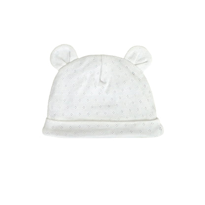 Organic Baby Bear Hat in Grey by Le Petit Society — image 4