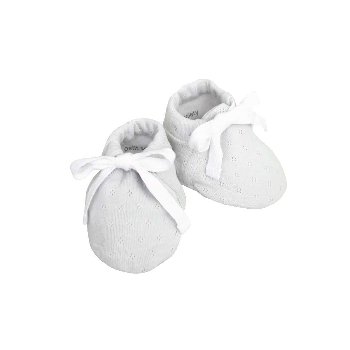 Organic Baby Booties in Grey by Le Petit Society