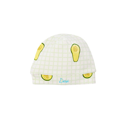 Organic Baby Hat in Avocado Print (Personalisable) by Le Petit Society — image 2