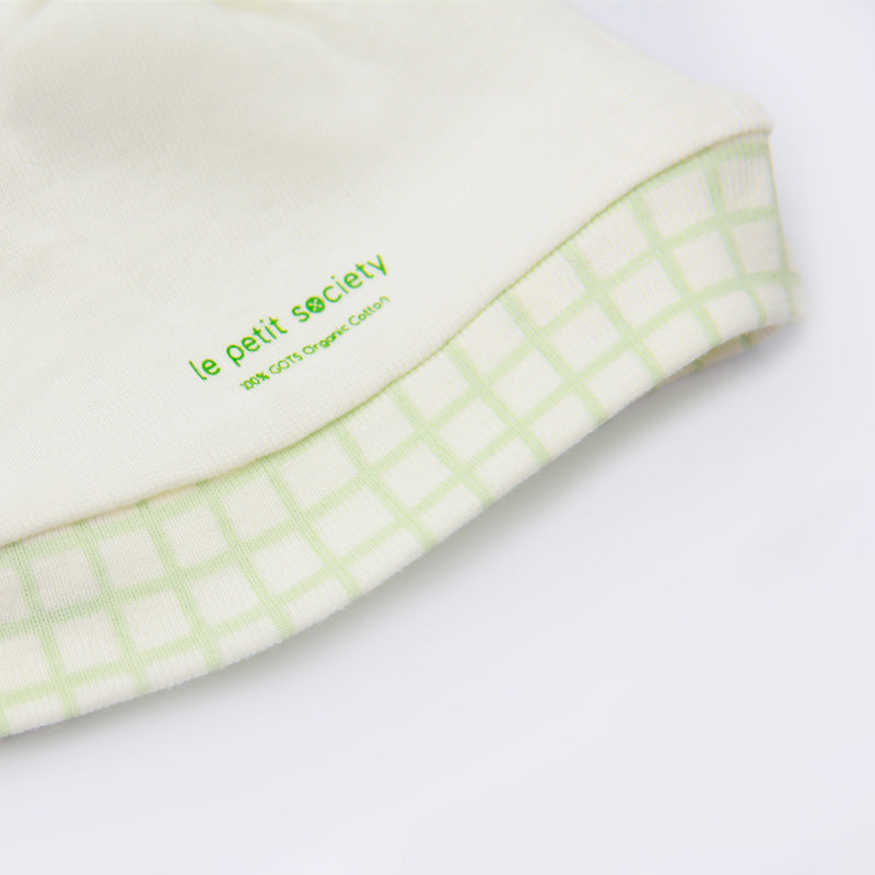 Organic Baby Hat in Avocado Print (Personalisable) by Le Petit Society — image 3