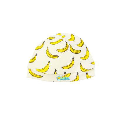 Organic Baby Hat in Banana Print by Le Petit Society — image 2