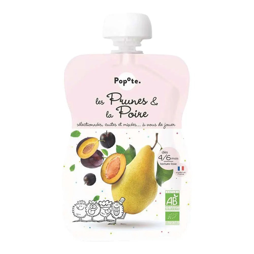 Organic Plums And Pear Puree (120g) by Popote