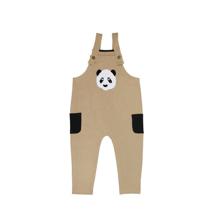 Kids Panda Reversible-Sequins Overalls by Le Petit Society — image 2