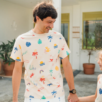 Resort Series - Adult Boxy Tee in Paradise Print (Unisex) by Le Petit Society — image 11