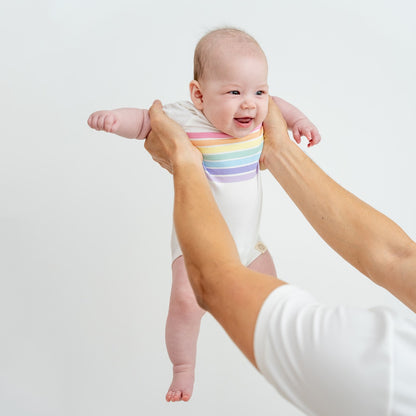 Rainbow Series - Baby Romper in Pastel by Le Petit Society — image 12
