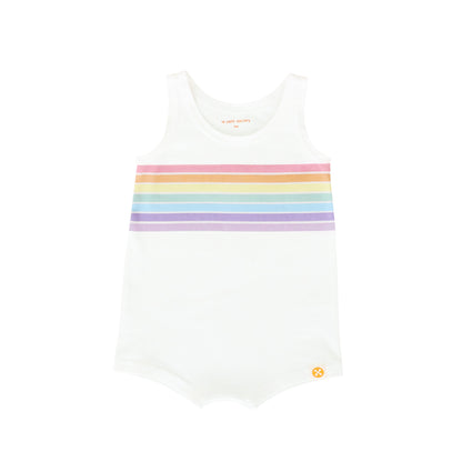 Rainbow Series - Baby Sleeveless Romper in Pastel by Le Petit Society — image 6