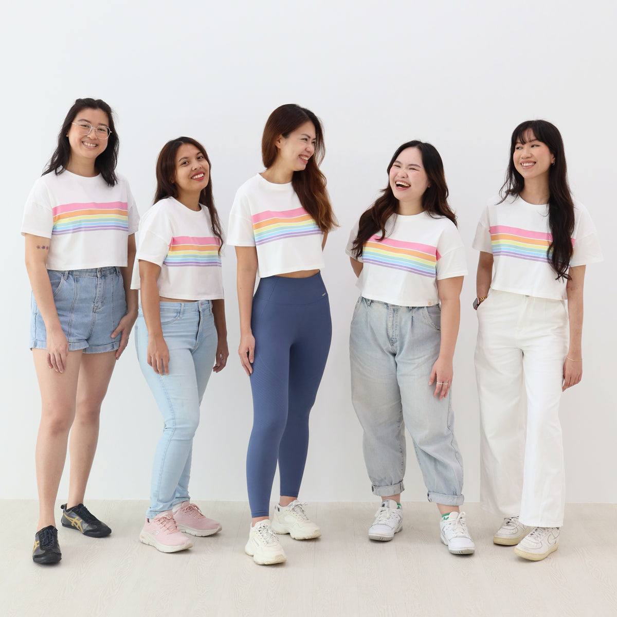 Rainbow Series - Adult Ladies Crop Top in Pastel by Le Petit Society — image 5