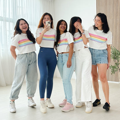 Rainbow Series - Adult Ladies Crop Top in Pastel by Le Petit Society — image 7