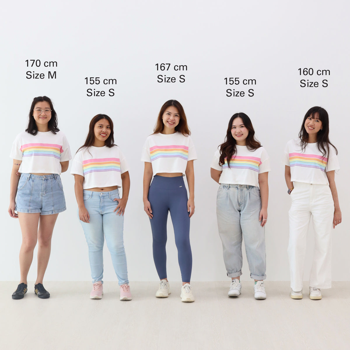 Rainbow Series - Adult Ladies Crop Top in Pastel by Le Petit Society — image 2