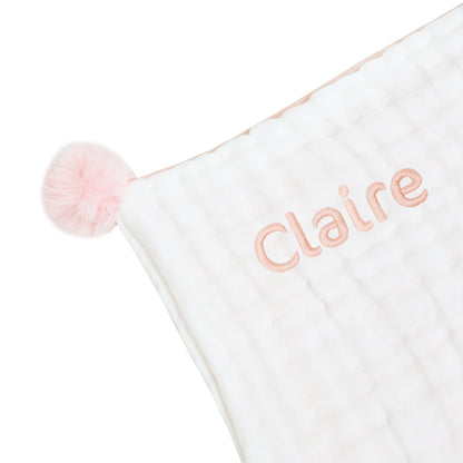 Double Thickness Kids/Adult Comforter in White and Peach (Personalisable) by Le Petit Society — image 2