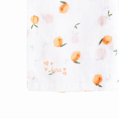 Baby Organic Swaddle in Peach by Le Petit Society — image 6