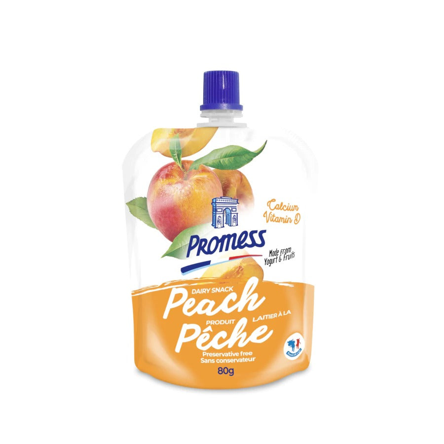 Peach Yogurt Pouch (80g) by Promess