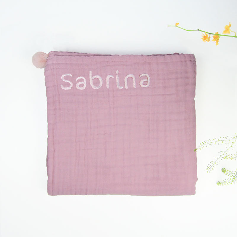 Keepsake Baby Blanket in Dusty Pink by Le Petit Society
