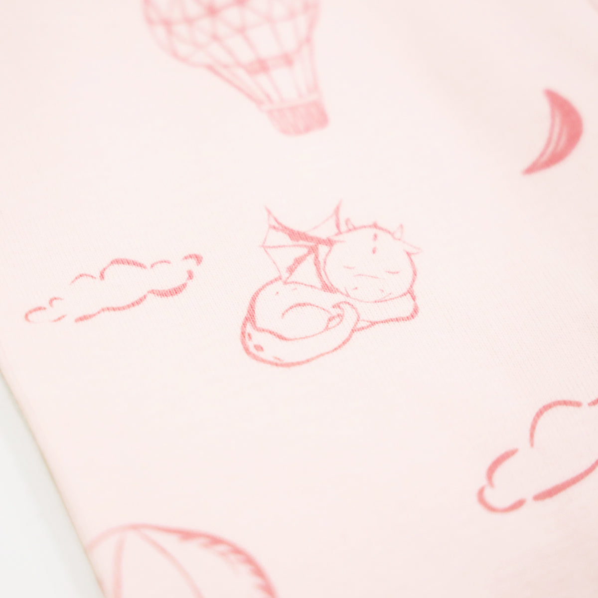 Baby Organic Kimono Romper in Dreamy Dragon - Pink by Le Petit Society — image 3