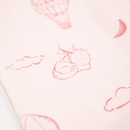 Baby Organic Kimono Romper in Dreamy Dragon - Pink by Le Petit Society — image 3