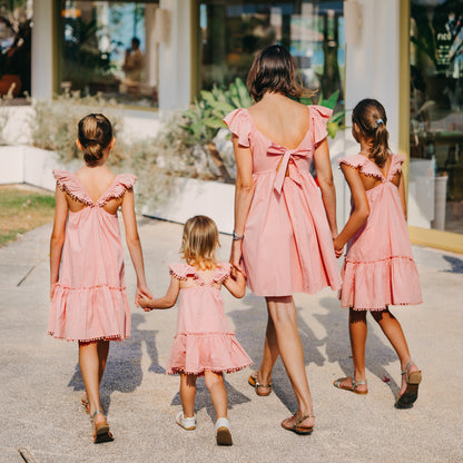 Resort Series - Girls Ruffled Sundress in Pink by Le Petit Society — image 12