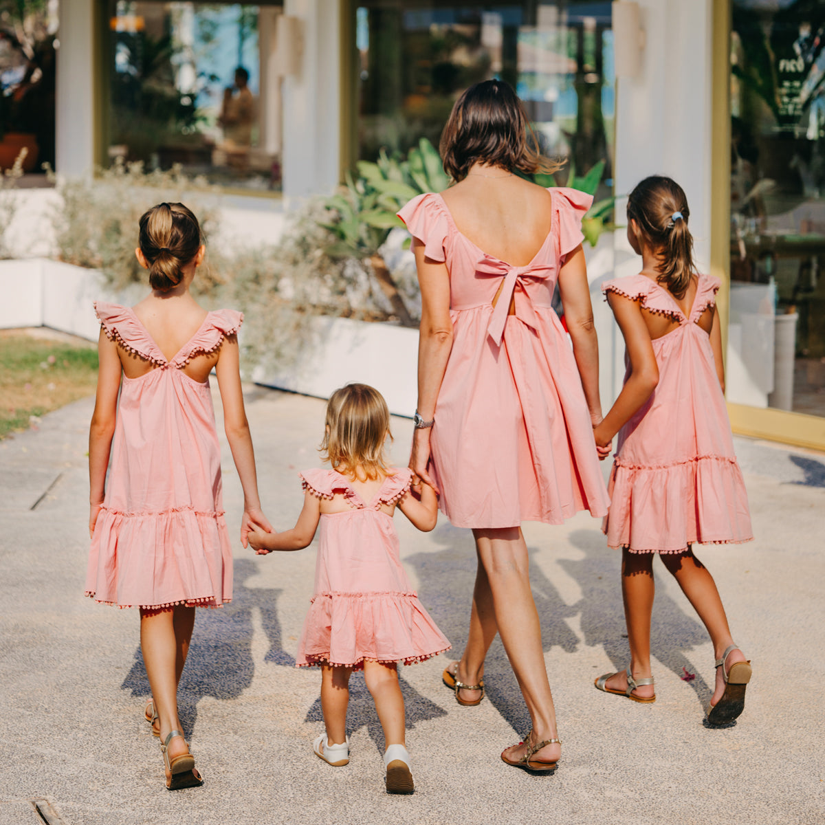 Resort Series - Girls Ruffled Sundress in Pink by Le Petit Society — image 15