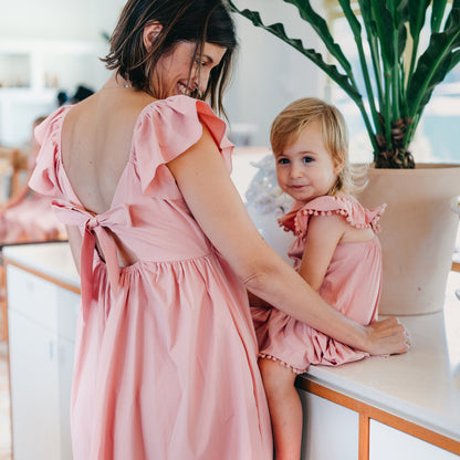 Resort Series - Girls Ruffled Sundress in Pink by Le Petit Society — image 8