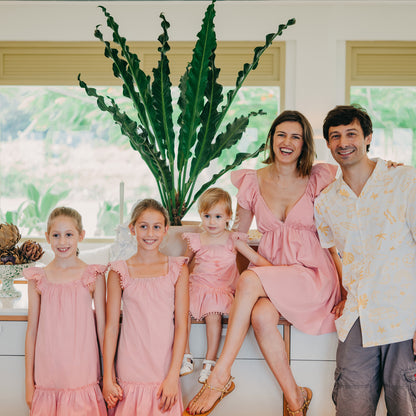 Resort Series - Girls Ruffled Sundress in Pink by Le Petit Society — image 6