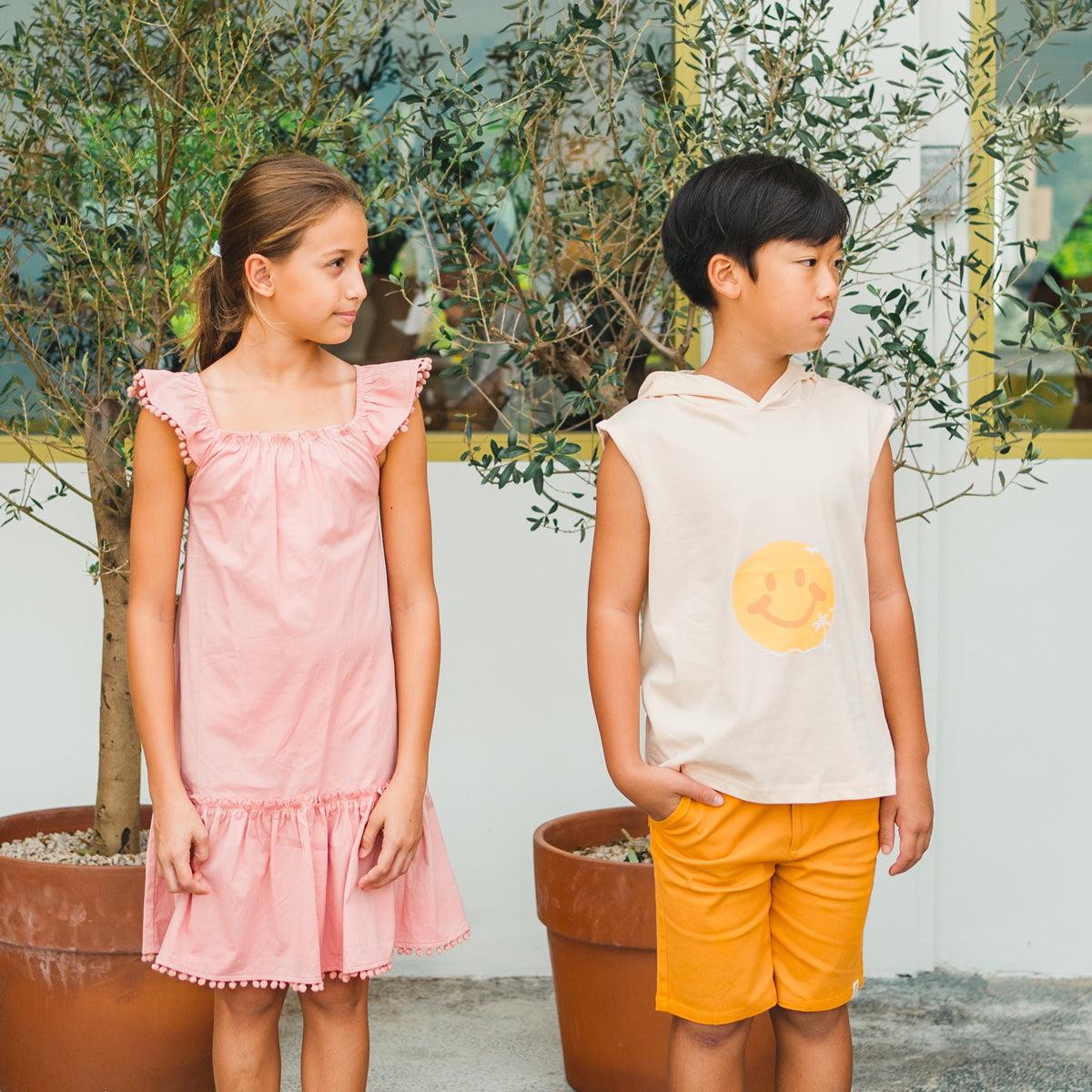 Resort Series - Girls Ruffled Sundress in Pink by Le Petit Society — image 2