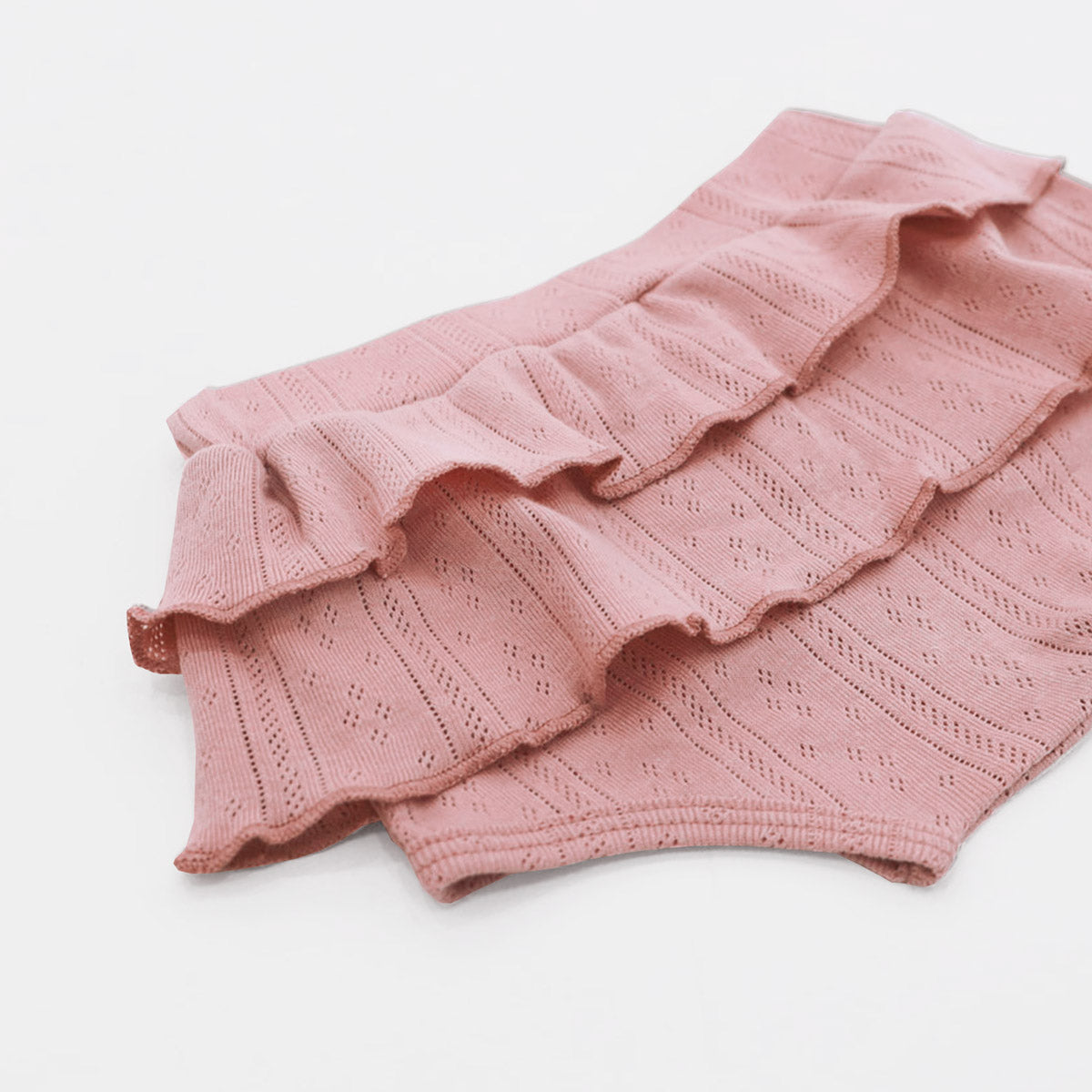 Baby Girl Bloomers in Plum Pointelle Cotton by Le Petit Society — image 3