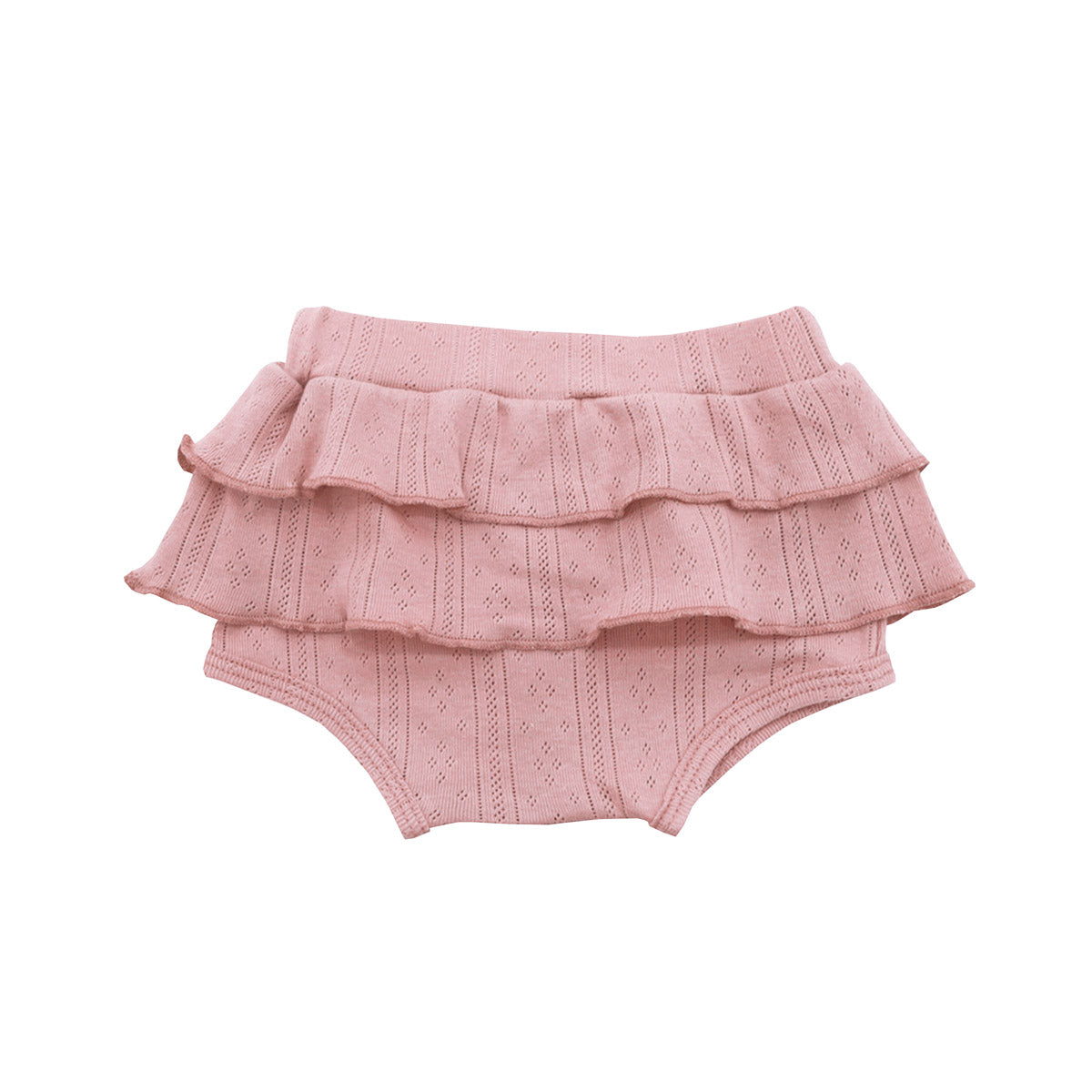Baby Girl Bloomers in Plum Pointelle Cotton by Le Petit Society — image 8
