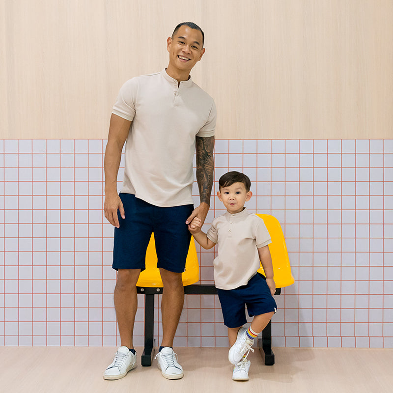 Polo Series - Men’s Polo Shirt in Beige by Le Petit Society — image 2