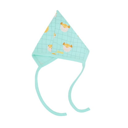 Organic Baby Bonnet Hat in Puffer Fish Print by Le Petit Society — image 2