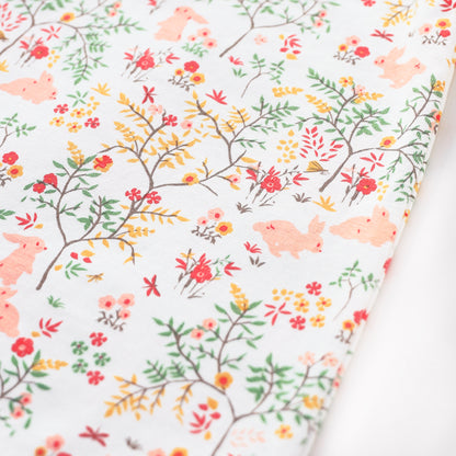 Rabbit Series - Boys Jersey Shirt in Pink Woodlands Print by Le Petit Society — image 5