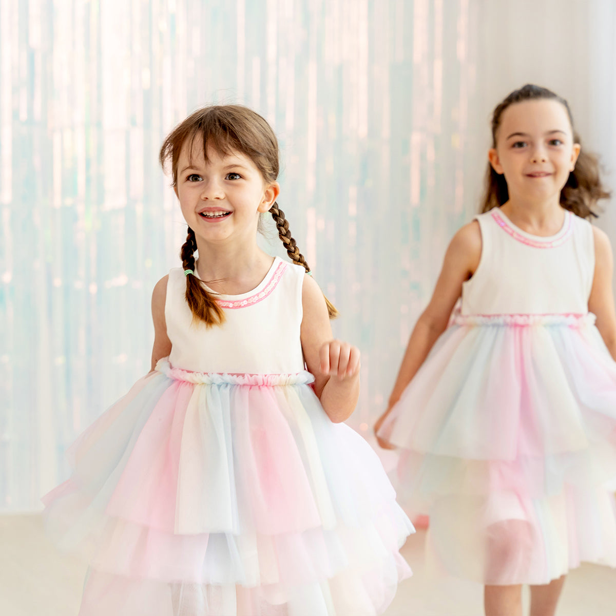 Flower Girl Series - Cascading Dress in Rainbow by Le Petit Society — image 12