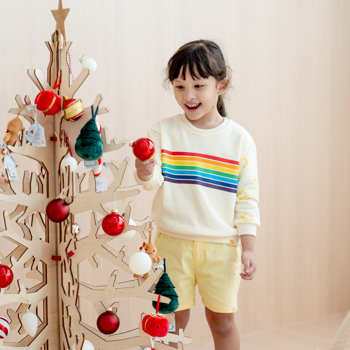 Rainbow Series - Pullover in Cream by Le Petit Society — image 5