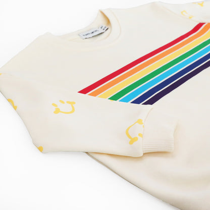 Rainbow Series - Pullover in Cream by Le Petit Society — image 4
